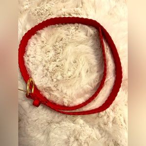 ANN TAYLOR red imitation leather belt